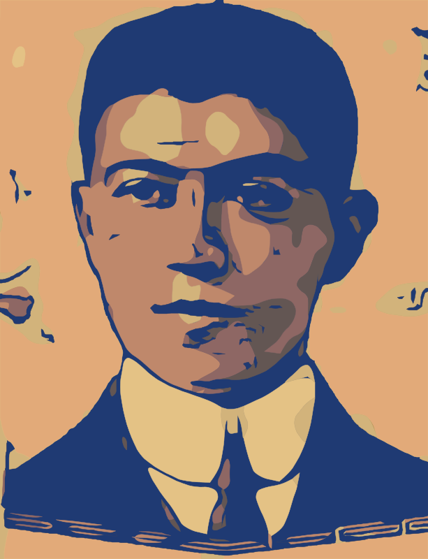 Man's Face Blue