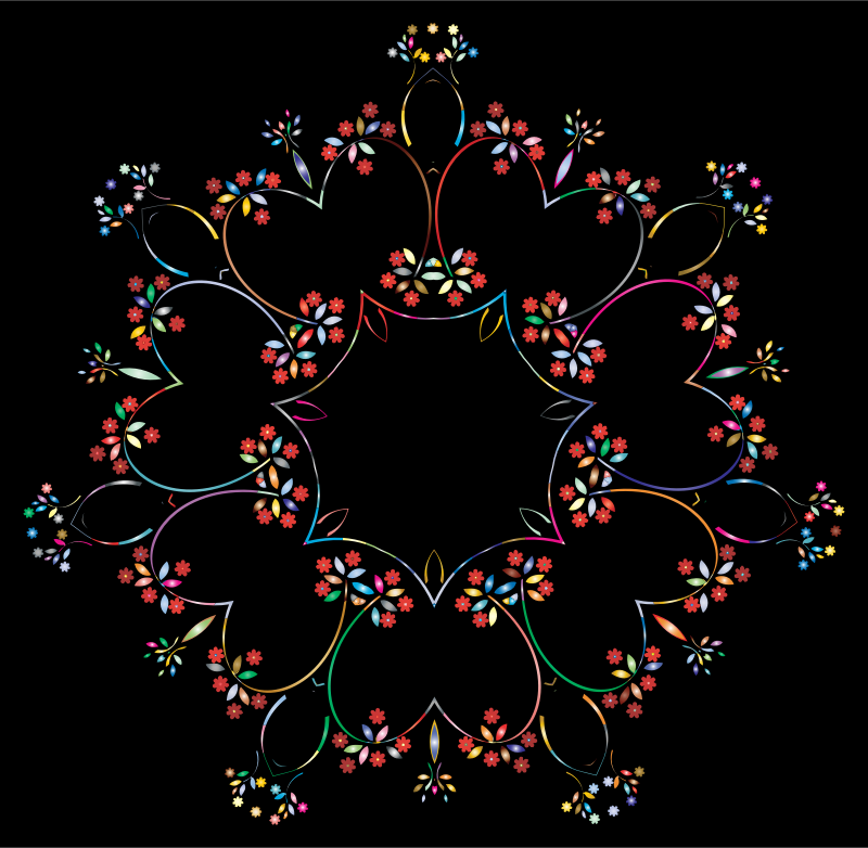 Prismatic Floral Frame 9