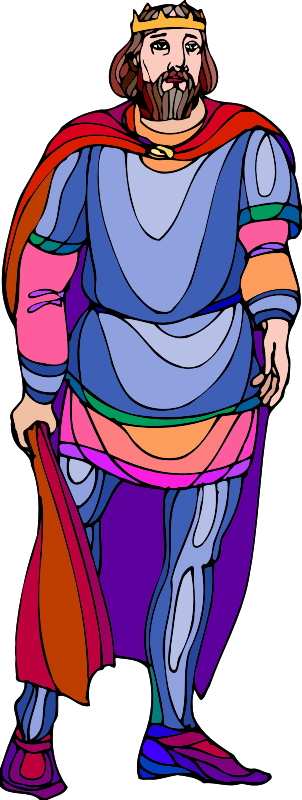 Shakespeare characters - French king (colour)