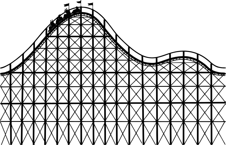 Roller Coaster Line Art