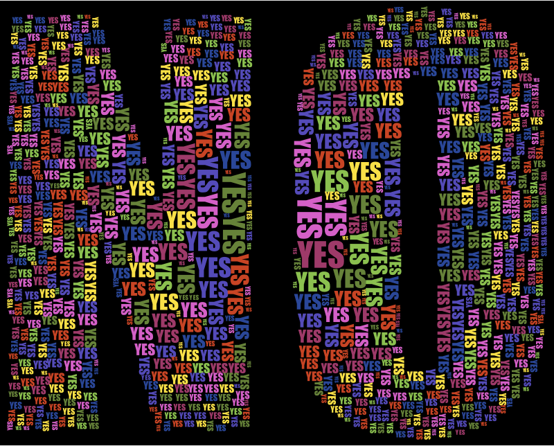 Yes And No Typography 2