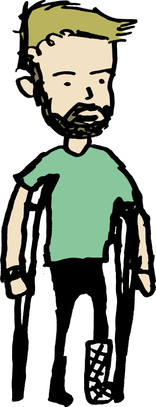 Man in Cast