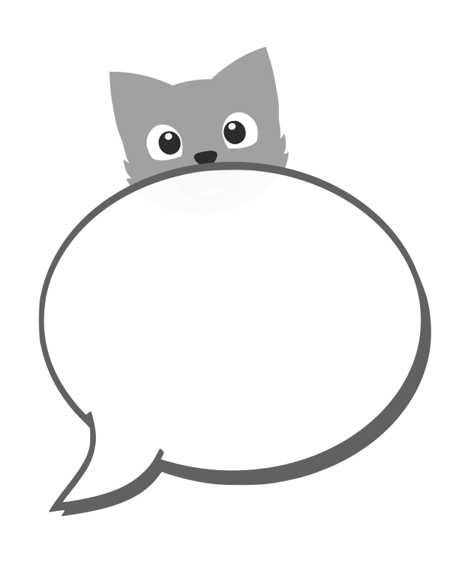 speech balloon with cat