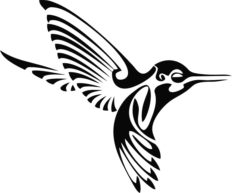 Tribal Hummingbird Silhouette