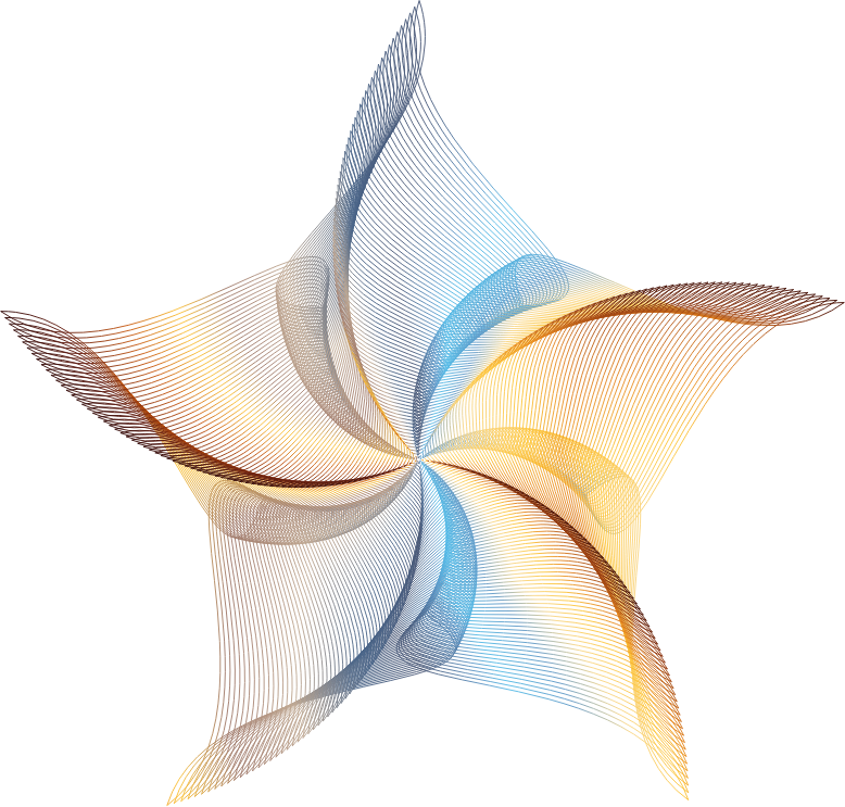 Prismatic Star Line Art Variation 2