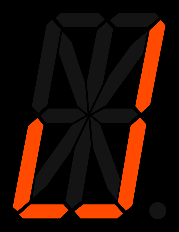 16 segment display - J
