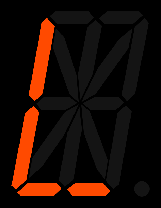 16 segment display - L