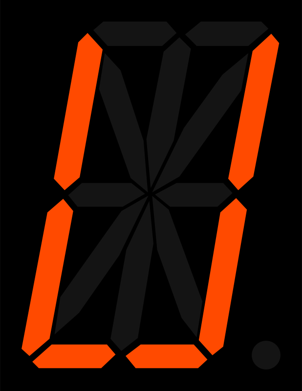 16 segment display - U