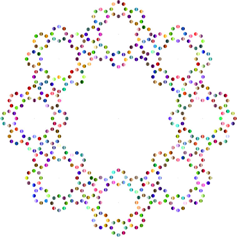 Decorative Circles Frame Prismatic 4