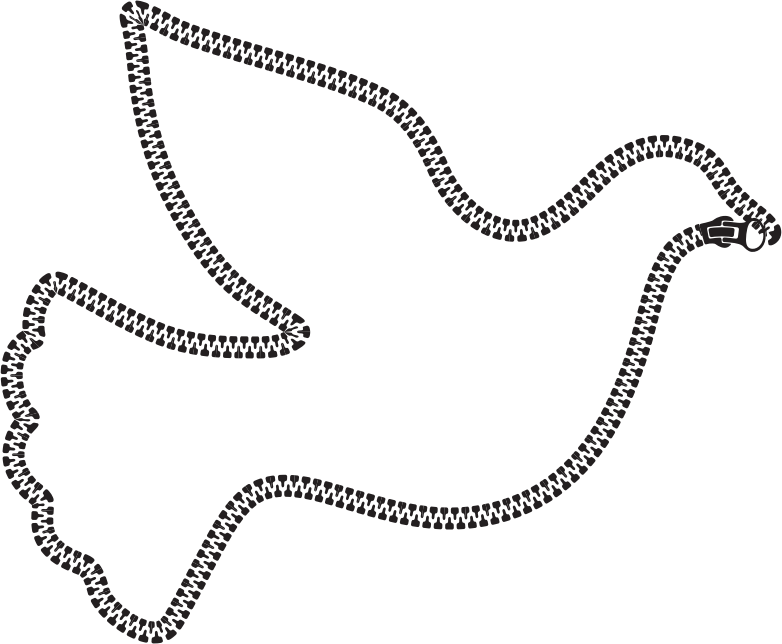 Zipper Peace Dove