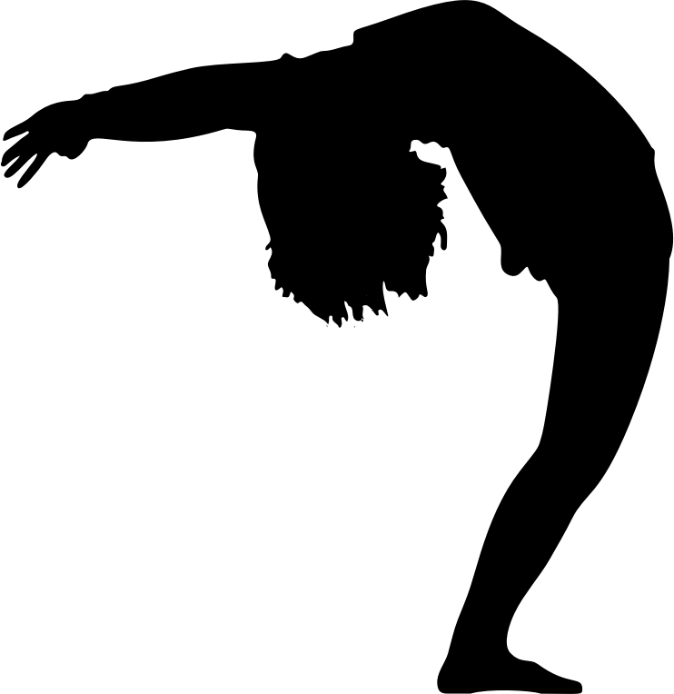 Woman Bending Over Backwards Silhouette