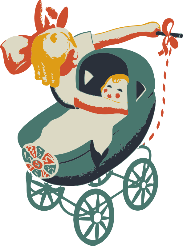 Girl with buggy