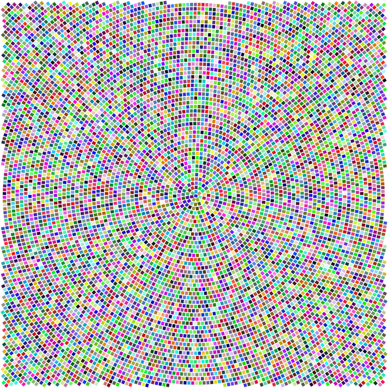 Prismatic Roman Mosaic Pattern Square No Background