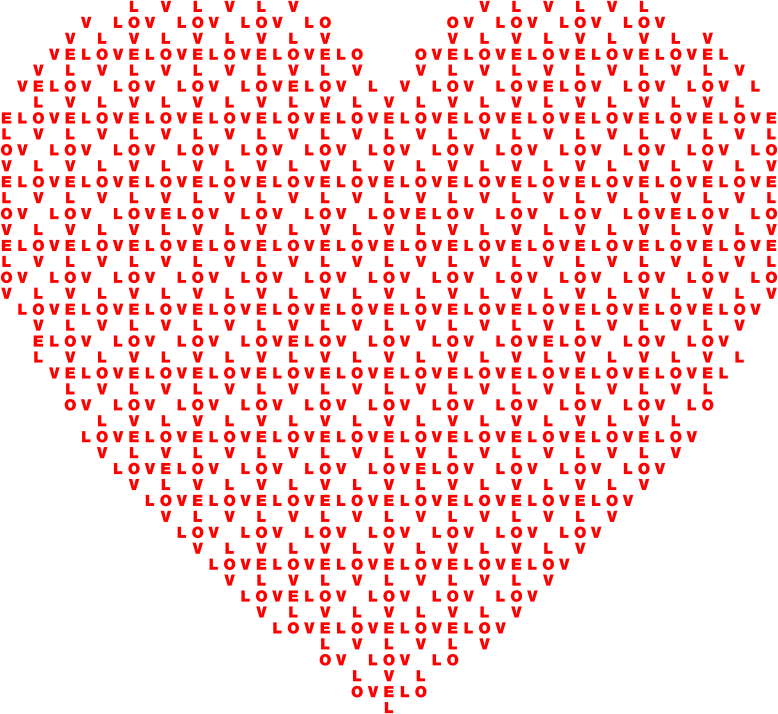 Heart Love Typography