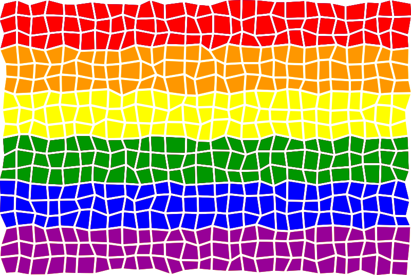 Rainbow flag mosaic