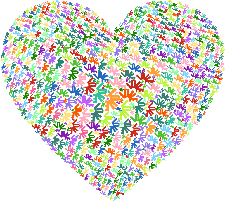 Love Heart Word Cloud No Background