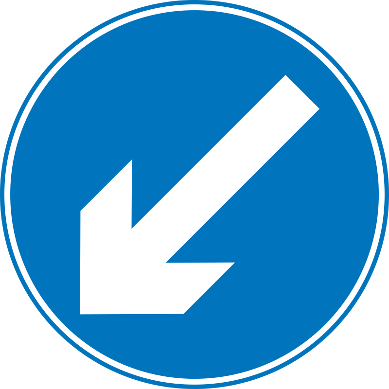 Roadsign Keep left
