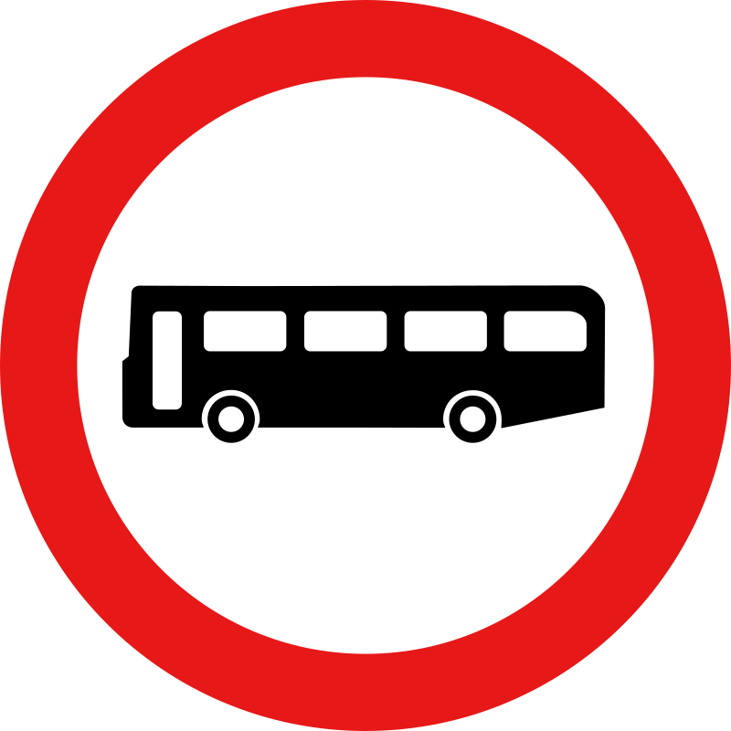 Roadsign no buses
