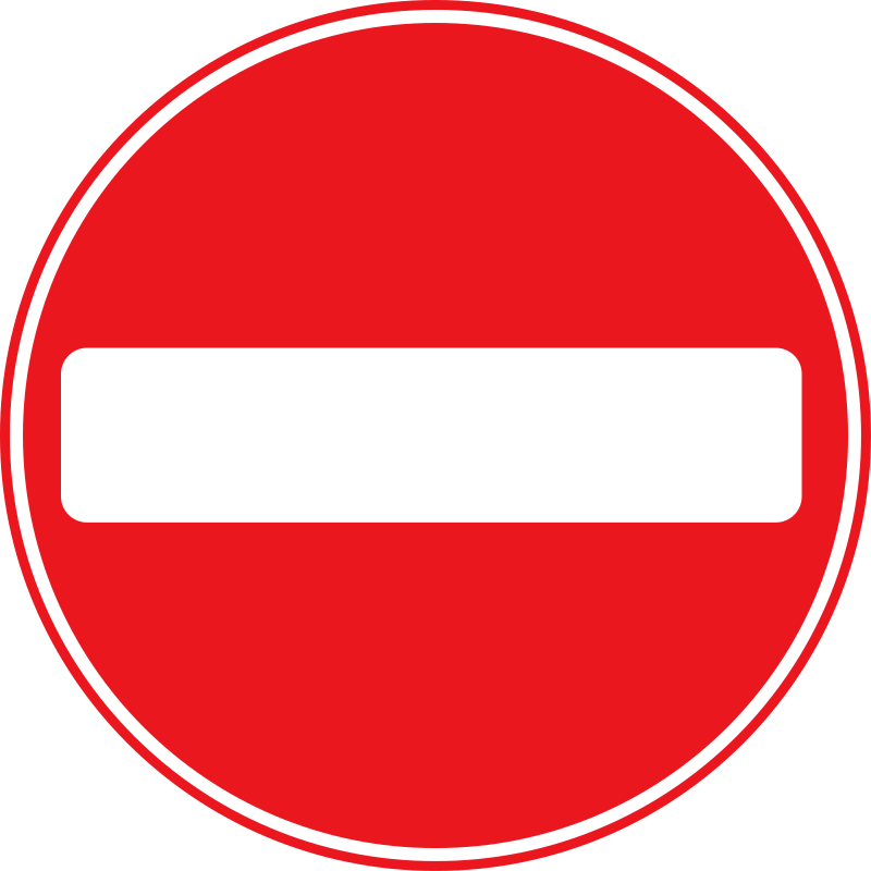 Roadsign no entry