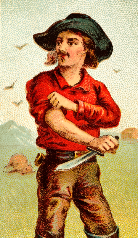 Cigarette card - Bowie Knife