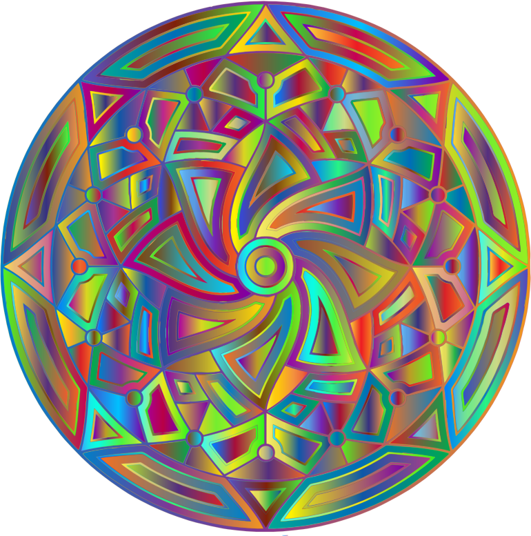 Round Mandala Design Prismatic 2