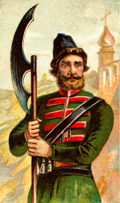 Cigarette card - Russian Strelitz Axe