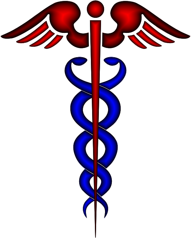 Caduceus Red And Blue