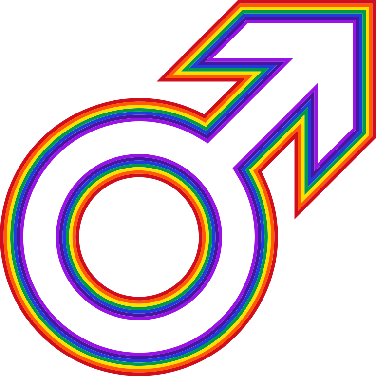 Rainbow Male Symbol