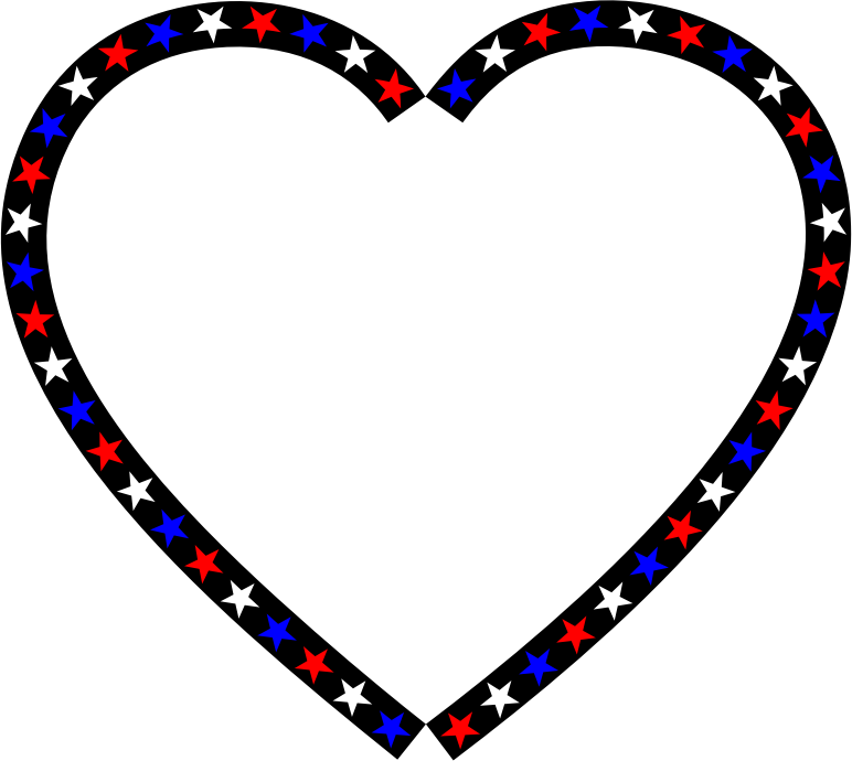 Red White Blue Heart
