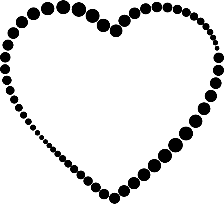 Heart Circles Outline