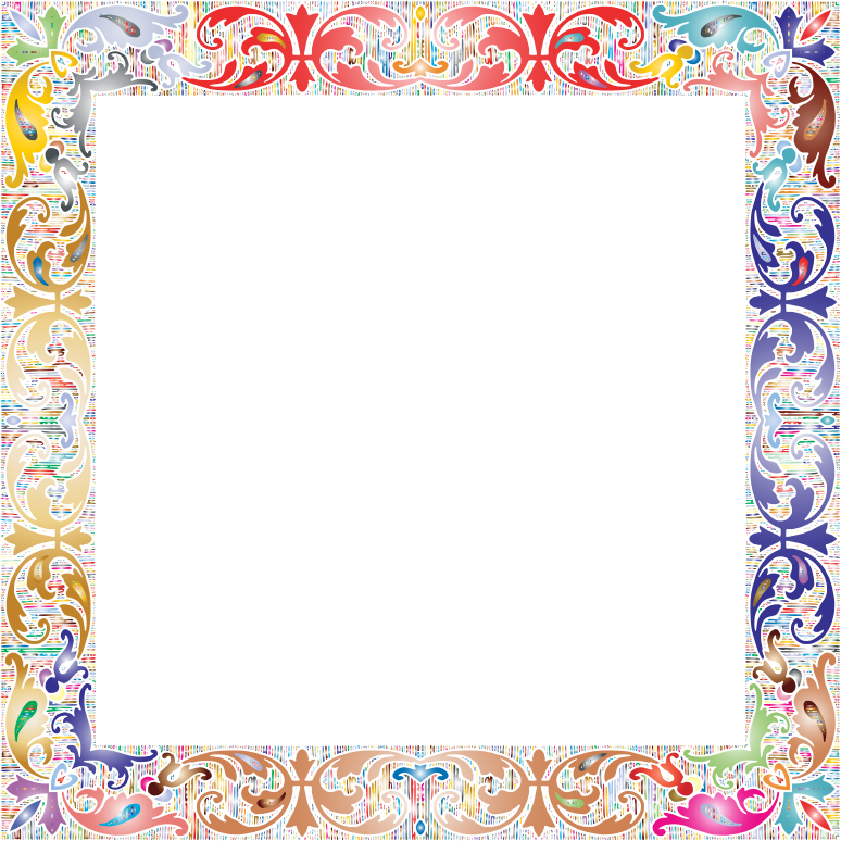 Fancy Vintage Square Frame 2 Prismatic No Background