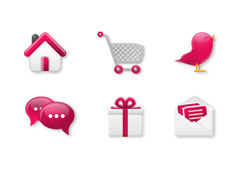 Icon Set Pink