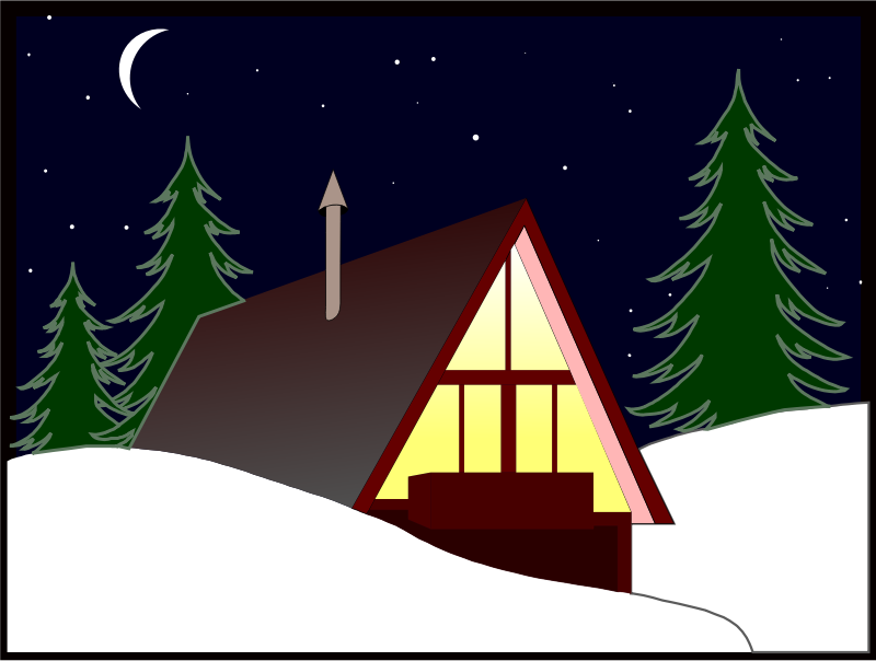 a-frame and conifers