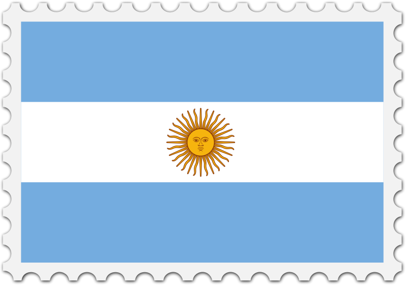 Argentina flag stamp