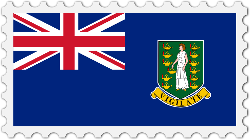 British Virgin Islands flag stamp
