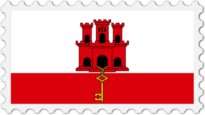 Gibraltar flag stamp