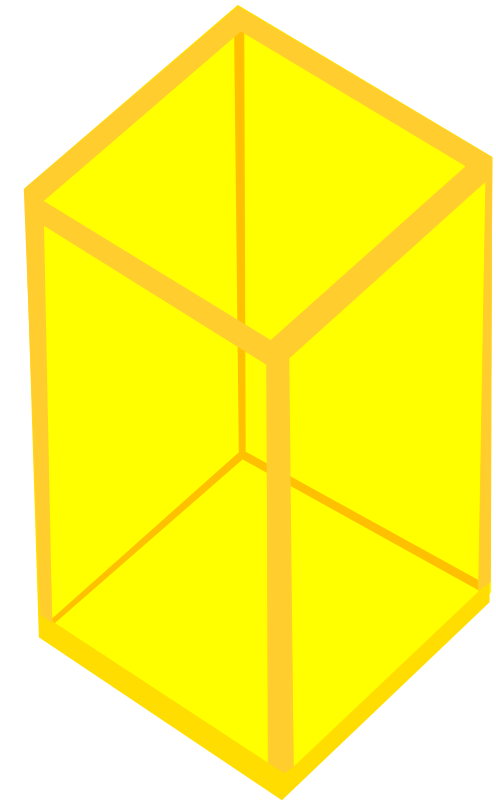 Yellow Transparent Cube