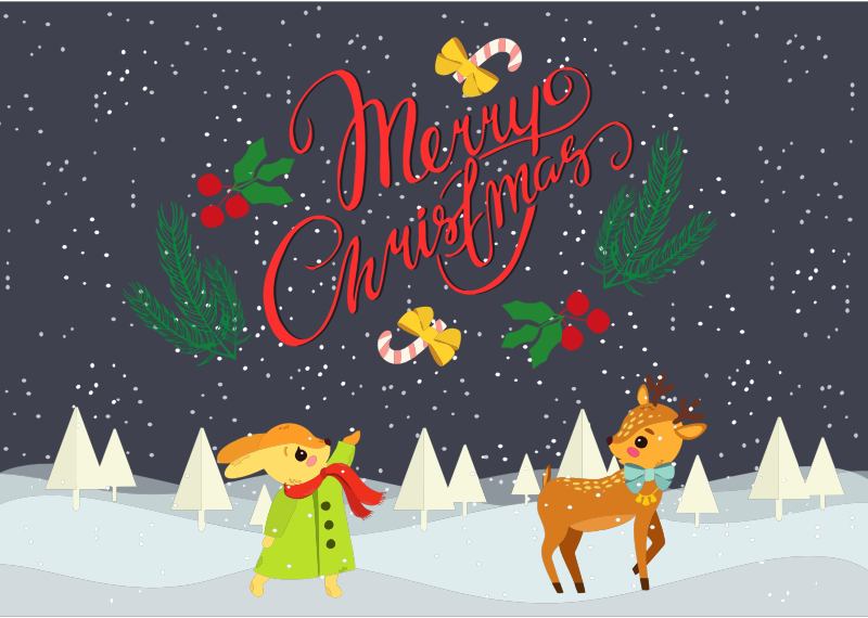 Anthropomorphic Merry Christmas