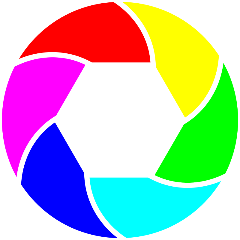 Shutter Icon rainbow colors