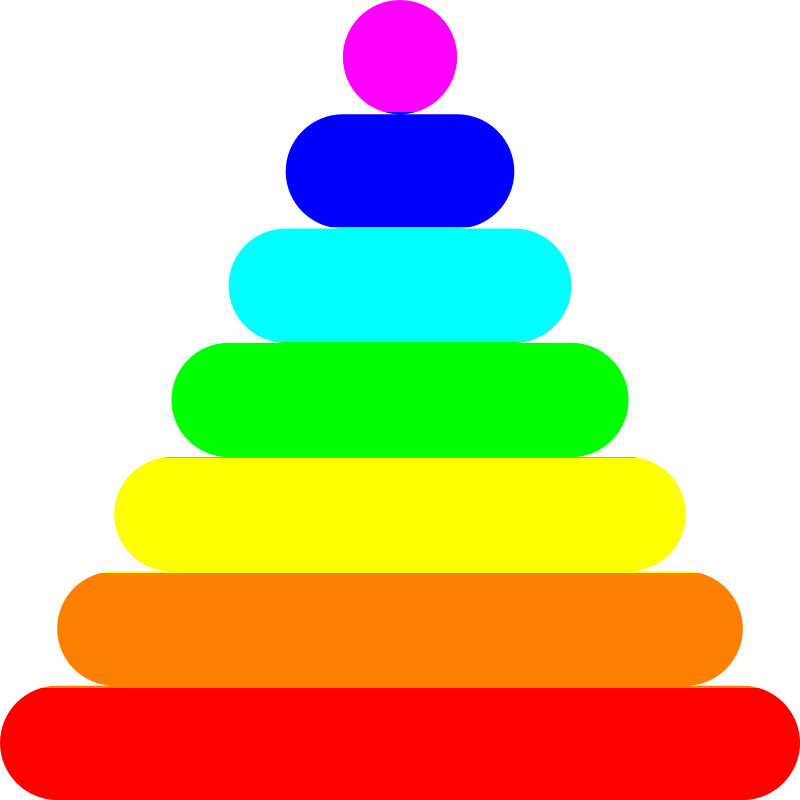 Toy with rainbow gradient