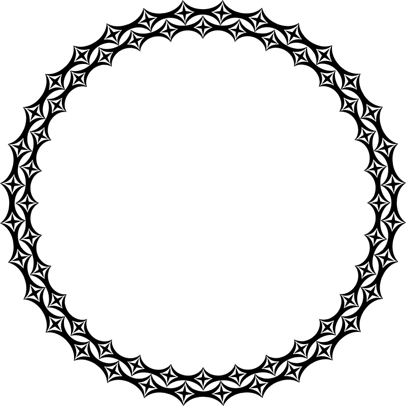 Starry frame 2 (circle)