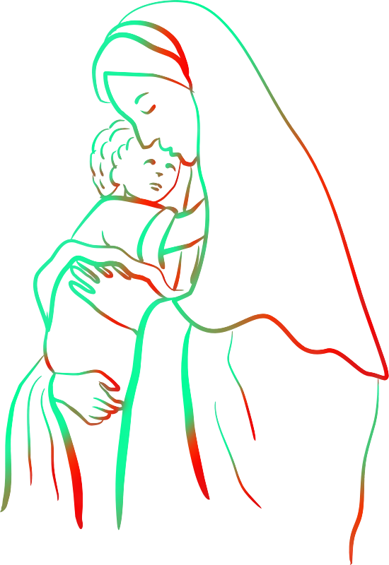 Mary with Jesus (colour 2)