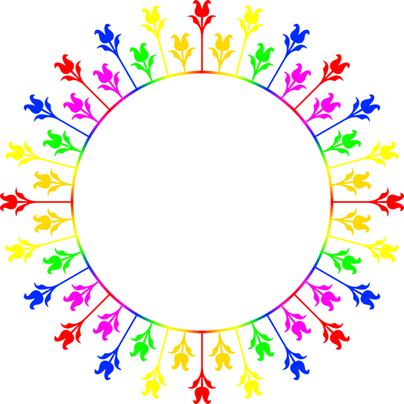 Floral frame 33 (colour)