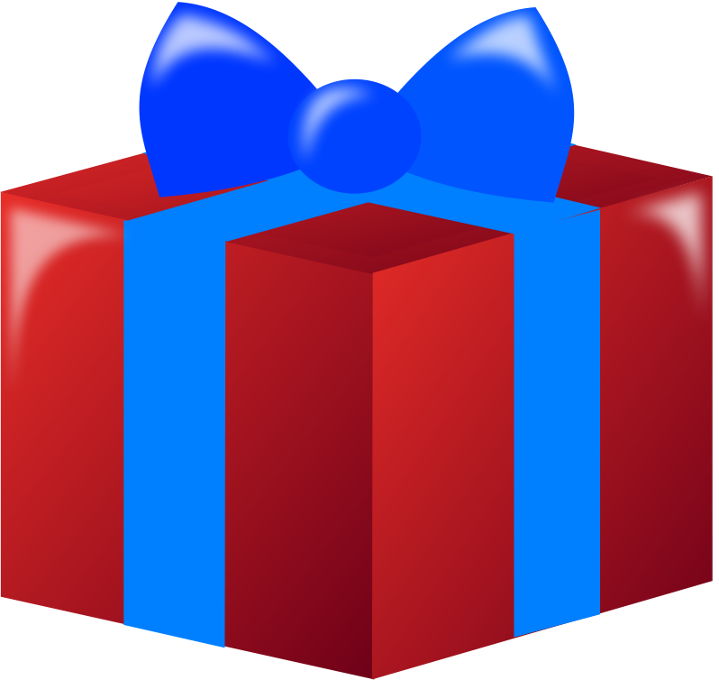 Gift in Red and Blue
