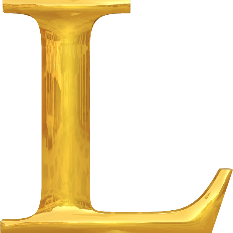 Gold typography L