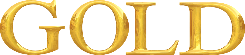 Gold typography