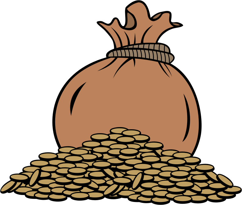 Bag of gold coins