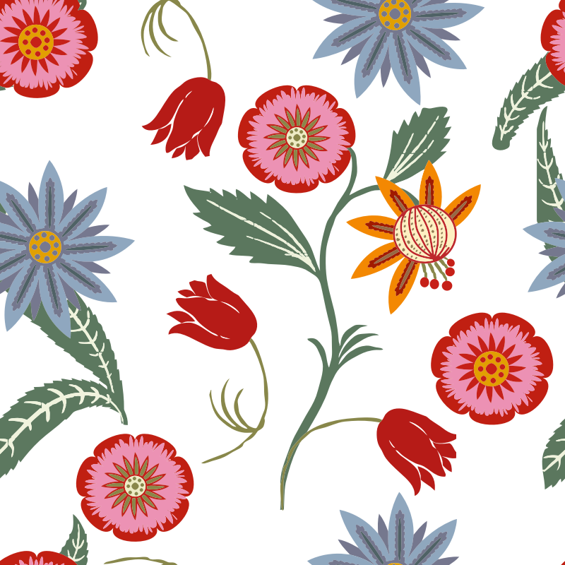 Seamless Floral Design By Karen Arnold