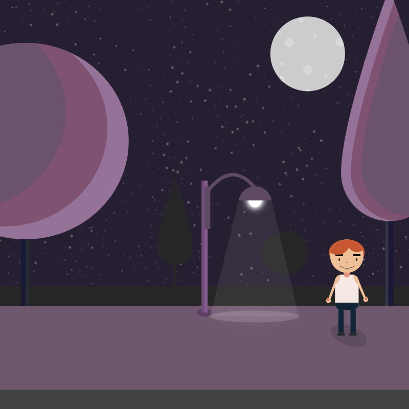 A Park at night