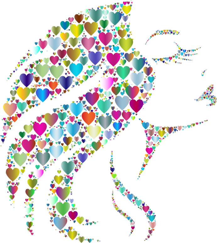 Elegant Woman Hearts Prismatic 3